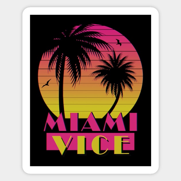 Miami Vice - VHS Sunset Sticker by TheSnowWatch